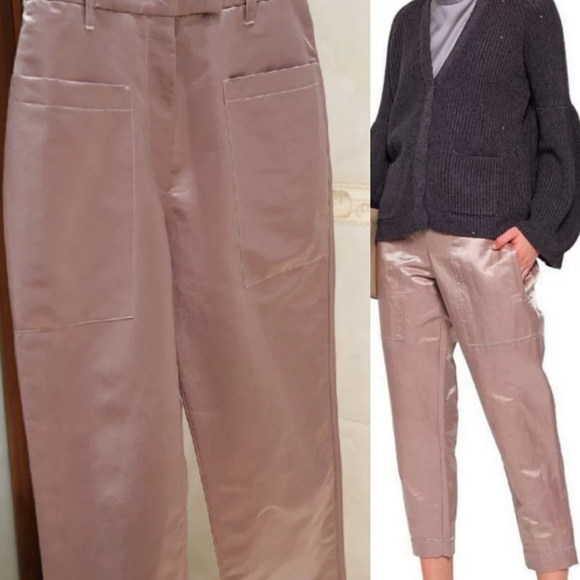 NWT Brunello Cucinelli BC Smoked Purple High Waist Trousers - Picture 1 of 13